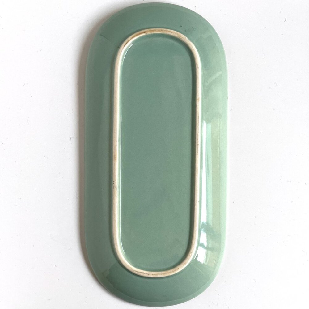 World Market Mint Green Ceramic Trinket Vanity Tray - Picture 3 of 3